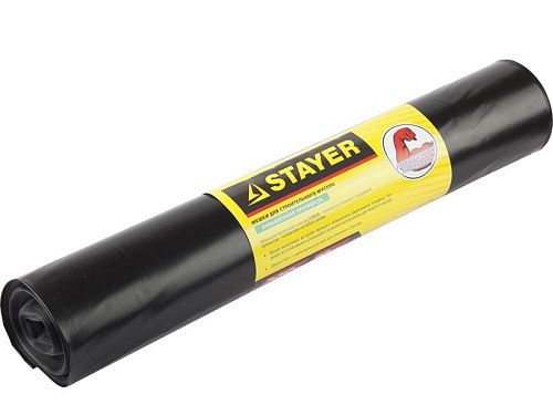 Мешки для мусора из особо прочного полиэтилена черные 120л Comfort STAYER (39157-120) уп.10шт