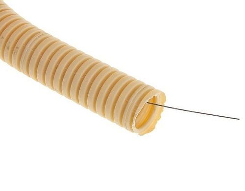 Труба гофрированная ПВХ 25мм (сосна) с зондом легкая TDM