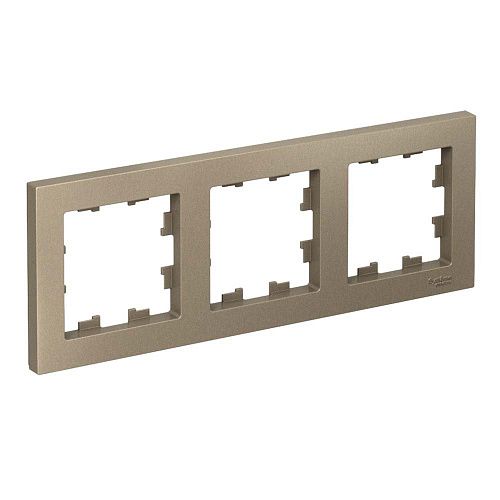 Рамка 3 поста универсальная (шампань) ATLASDESIGN SE