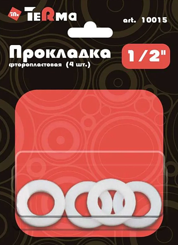 Прокладка    1/2" фторопласт 4 шт. в блистере TERMA 10015