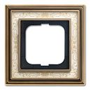 Рамка 1 пост 1721-846-500 (латунь античная/белая роспись) Династия ABB
