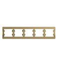 Рамка 5 постов горизонтальная (титан) GLOSSA SE