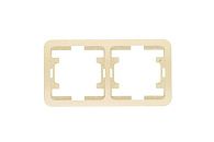 Рамка 2 поста горизонтальная (крем) Mimoza MAKEL