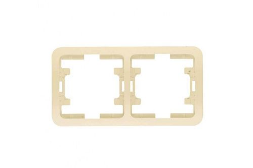 Рамка 2 поста горизонтальная (крем) Mimoza MAKEL