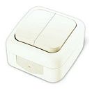 Выключатель ОУ 2кл (белый) IP54 Palmiye VI-KO