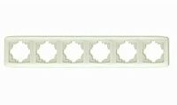 Рамка 6 постов горизонтальная (белый) Carmen VI-KO