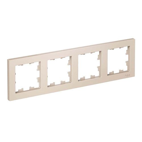 Рамка 4 поста универсальная (бежевый) ATLASDESIGN SE