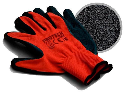 Перчатки полиэстер с песочным полимерным покрытием REES размер 10 Rusconnect (620301)