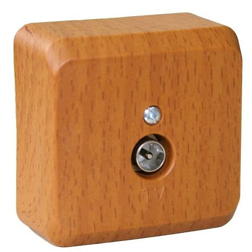 Розетка ОУ TV (темный бук) ЭТЮД SE