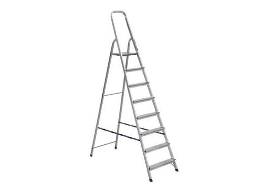 Стремянка алюминиевая 8 ступеней 166см ALUMET (АМ708)