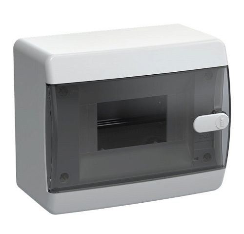 Корпус пласт. UNION Compact ЩРН-П-6 IP41 с N/PE (прозрачная черная дверь) IP41 (ИЭК)