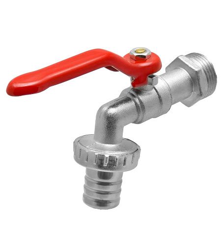 Кран водоразборный 3/4 НР со штуцером ручка рычаг LIGHT MP-У MPF