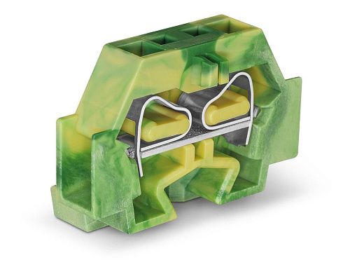Клемма 2-проводная MINI с боковым подключением пружинная 4мм2 (желто-зеленый) WAGO (262-307)