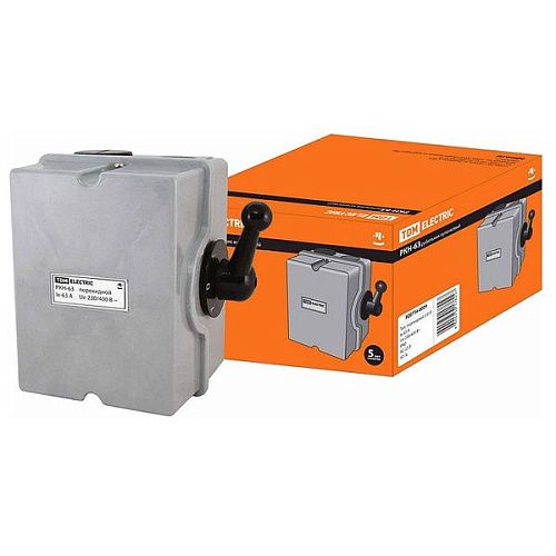 Рубильник кулачковый РКН-63  ( | - 0 - || ) 63А TDM (SQ0734-0009)