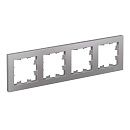 Рамка 4 поста универсальная (алюминий) ATLASDESIGN SE