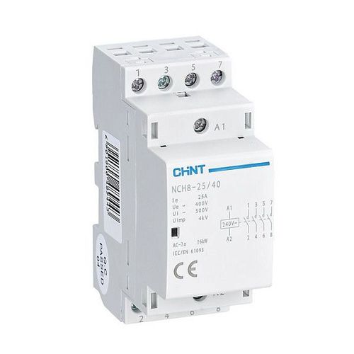 Контактор модульный NCH8-25/40 220/230В AC 25A 4НО CHINT (256089) 