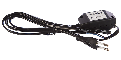 Шнур с плоской вилкой и диммером 1.7 метра черный ШВВП 2х0.75мм2 (SBE-06-P07-b) Smartbuy