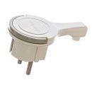 Вилка-невидимка с з/к 16А 220В IP20 еврослот (белый) UNIVersal