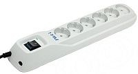 Сетевой фильтр 6 гнезд с индикацией 5.0м (белый) Pilot-L GP (073) ZIS