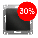 Кнопка нажимная 1кл схема 1 10АХ (антрацит) GLOSSA SE