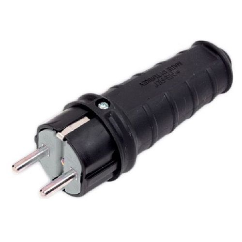 Вилка с з/к прямая (каучук) IP20 NE-AD (4001)