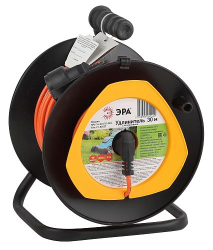 Удлинитель на катушке RPx-1e-3х0.75-30m 1 гнездо 30м ПВС 3х0.75 с/з 1300Вт 6А ЭРА