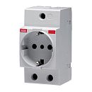 Розетка щитовая 2Р+N 16А M1173 на DIN-рейку ABB ФЛ