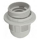 Патрон Е27 подвесной с кольцом пластиковый (белый) ЭРА