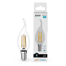 Лампа светодиодная свеча на ветру 12Вт 4100К 750Лм Е14 GAUSS Filament Elementary Лампа светодиодная свеча на ветру 12Вт 4100К 750Лм Е14 GAUSS Filament Elementary