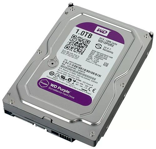 Жесткий диск WD10PURX Purple 3.5 1Тб SATA 3.0 (6Gbps) для круглосуточной работы в системе видеонаблюдения