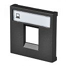 Накладка для 1 разъёма 2-модульная 2017/2018.  N2218.1 AN (антрацит) Zenit ABB