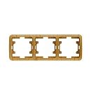 Рамка 3 поста горизонтальная (дуб) Mimoza star Mese MAKEL