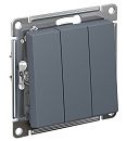 Выключатель 3кл схема 1+1+1 10АХ (грифель) ATLASDESIGN SE