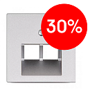 Накладка 2м телефонной/компьютерной розетки (алюминий) ECO Profi JUNG Накладка 2м телефонной/компьютерной розетки (алюминий) ECO Profi JUNG