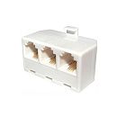Телефонный тройник RJ-11 6P4C (штекер-3 гнезда) (03-0041) REXANT
