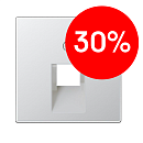 Накладка 1м телефонной/компьютерной розетки (алюминий) ECO Profi JUNG