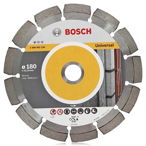 Алмазный отрезной круг по бетону 2.4х180мм Standard for Universal BOSCH (2608602194)