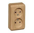 Розетка ОУ 2-я без заземления (сосна) ЭТЮД SE