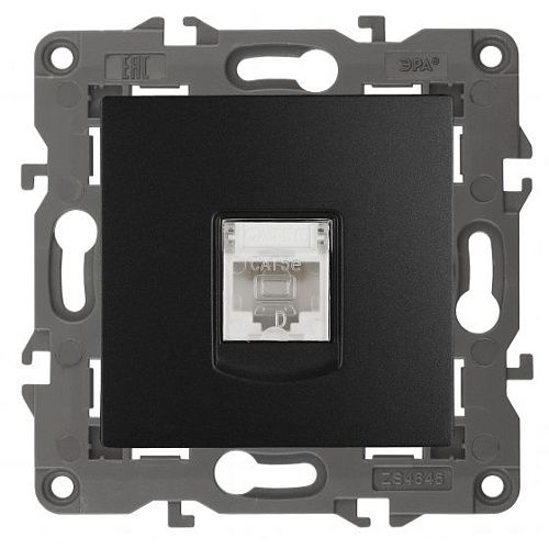 ЭРА Розетка 1-я RJ45 (антрацит) (Elegance) 14-3107-05