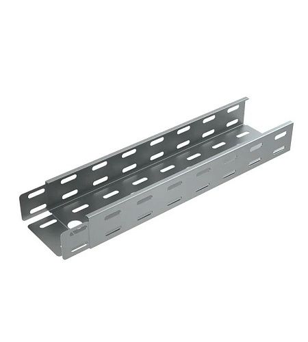 Лоток перфорированный 50х100х0.55мм Быстрый монтаж КМ-Профиль 3м