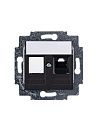 Розетка PC RJ45 категория 5e + заглушка (антрацит) Levit ABB Розетка PC RJ45 категория 5e + заглушка (антрацит) Levit ABB
