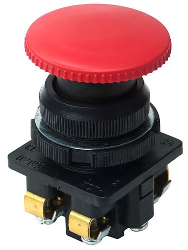 Кнопка КЕ-021 У3 исп.2 красная 1з+1р гриб без фиксации IP40 10А 660В Электротехник