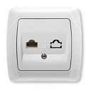 Розетка СУ TF (белая) Carmen VI-KO