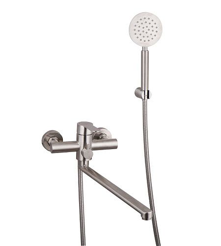 Смеситель ванна MELODIA Orchestra картридж 35мм длинный излив 350мм нерж.сталь полир. MDV30541ss