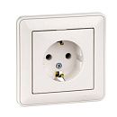 Розетка СУ с заземлением в сборе (белый) W59 SE