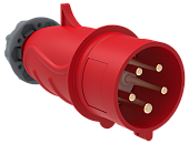 Вилка ССИ-015 16А-6ч/200/346-240/415В 3Р+РЕ+N IP44 переносная MAGNUM ИЭК 