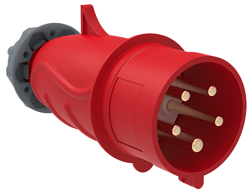 Вилка ССИ-015 16А-6ч/200/346-240/415В 3Р+РЕ+N IP44 переносная MAGNUM ИЭК 
