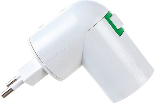 Переходник вилка-Е27 с выключателем 220В IP20 (белый) ЭРА