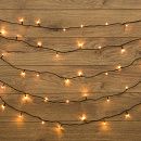 Гирлянда светодиодная Твинк лайт 220В 6м 40 диодов IP20 черный провод Neon-Night теплый белый