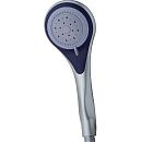 Лейка для душа 3-функциональная d=100мм матовый хром/синий/серый MELODIA MKP20558P